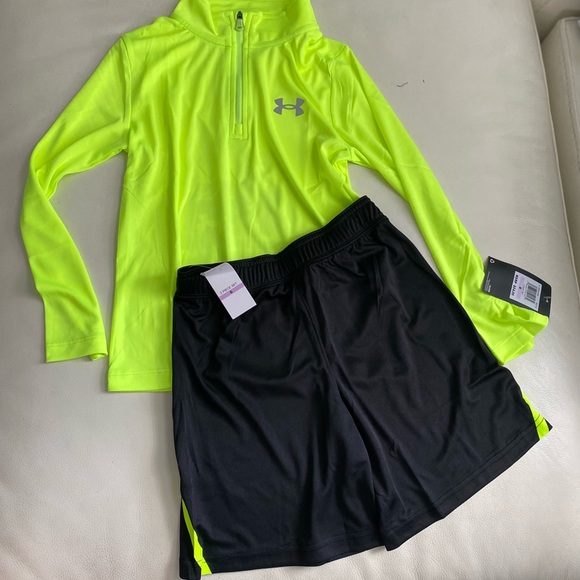 Under Armour Other - Under Armour Kids Bright Lime and Black Set 7234